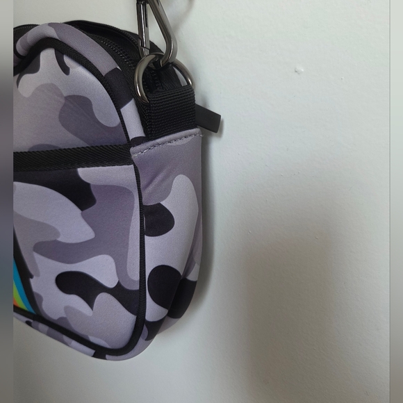 Haute Shore Neoprene Drew Camo Compact Crossbody With Stripes Adjustable Strap - Picture 7 of 14